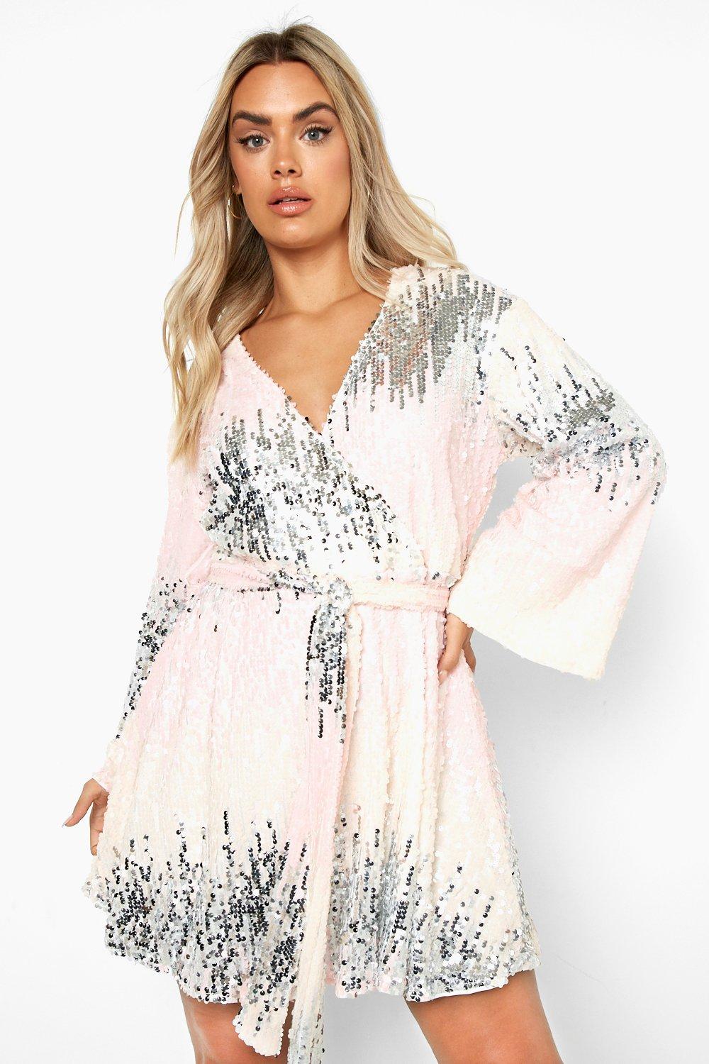 Boohoo hot sale shimmer dress